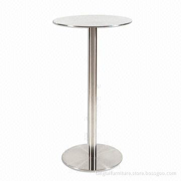 Round coffee table, made of stainless steel